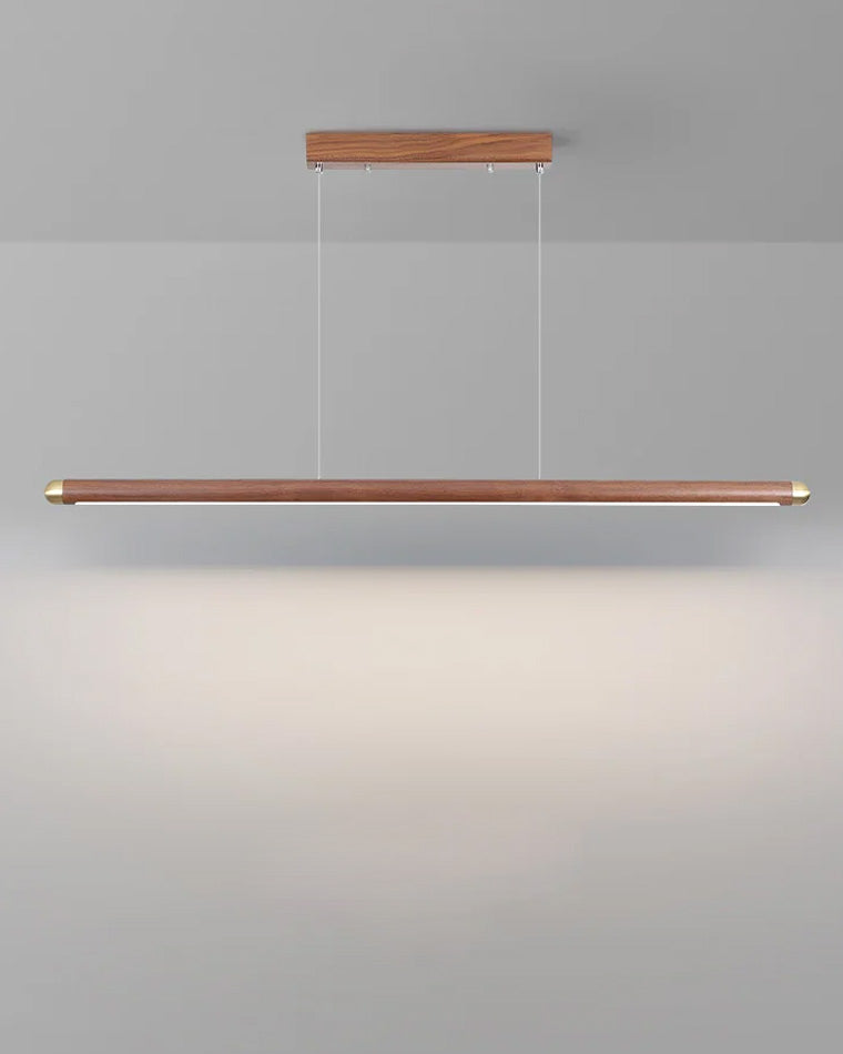 Lámpara colgante lineal LED WOMO color nogal - WM2520