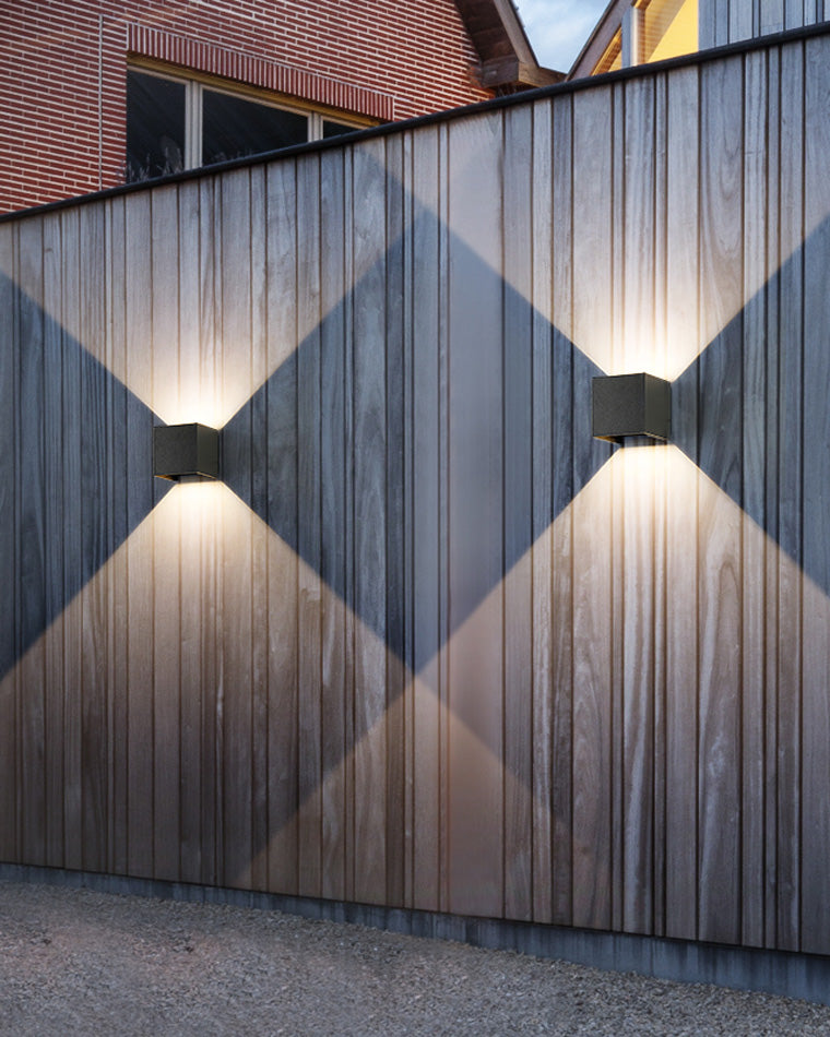 Lámpara de pared exterior WOMO con iluminación ascendente y descendente - WM9062