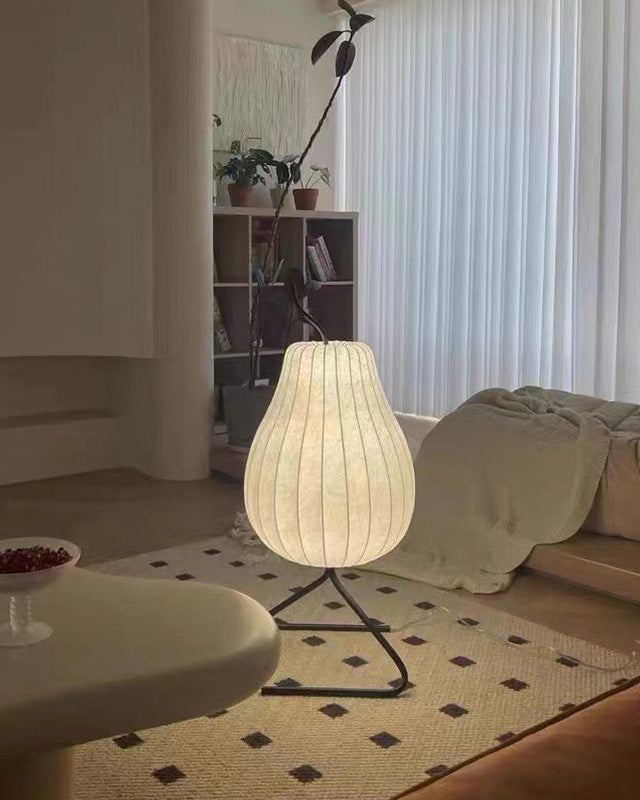WOMO Pear Shaped Silk Floor Lamp - WM7126