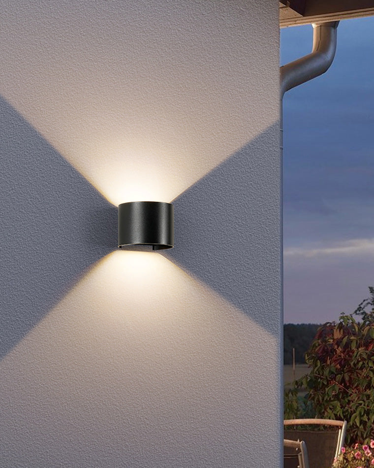 Lámpara de pared exterior WOMO con iluminación ascendente y descendente - WM9062