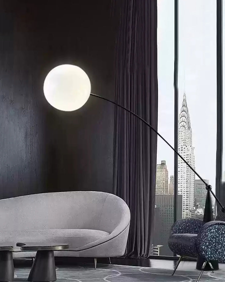 WOMO Cantilever Floor Lamp with Glass Globe - WM7129