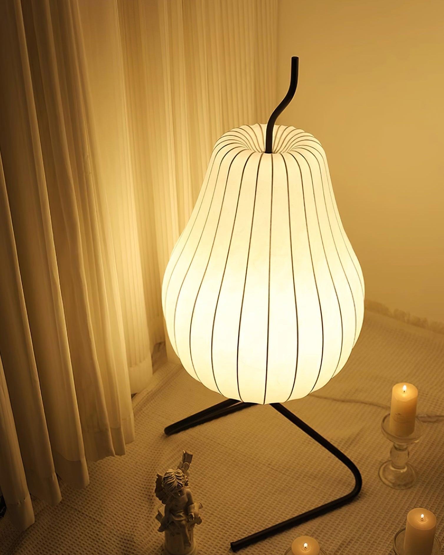 WOMO Pear Shaped Silk Floor Lamp - WM7126