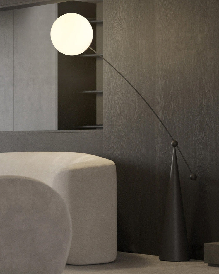 WOMO Cantilever Floor Lamp with Glass Globe - WM7129