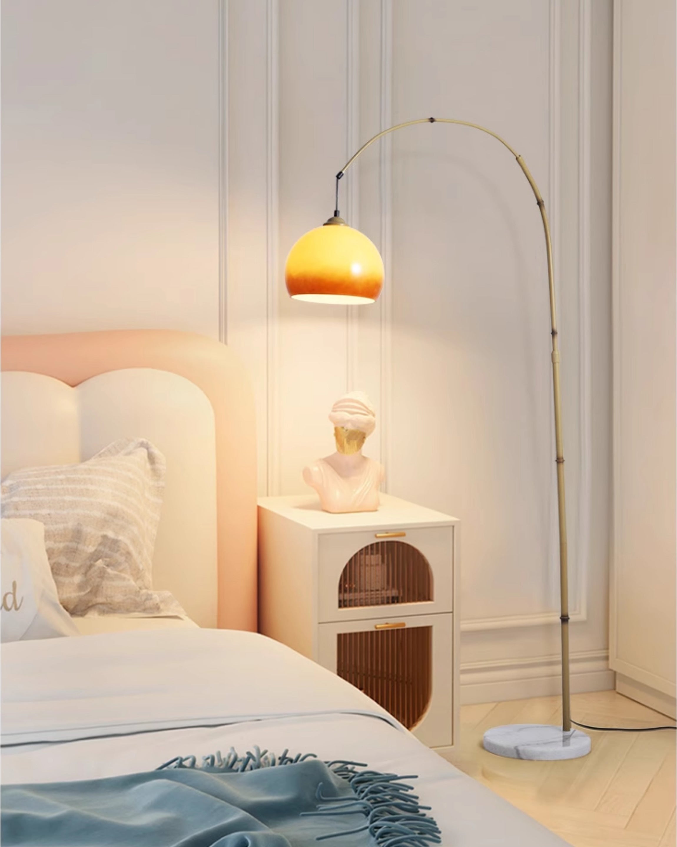 WOMO Arc Hanging Floor Lamp Bamboo - WM7133