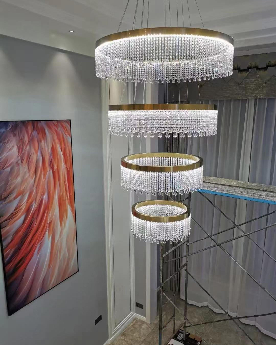 Lámpara de araña de cristal en cascada WOMO-WM2350