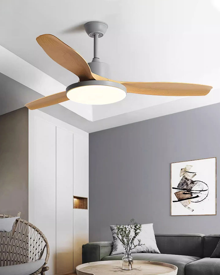 WOMO Ventiladores de techo con luz con 3 Aspas - WM5127