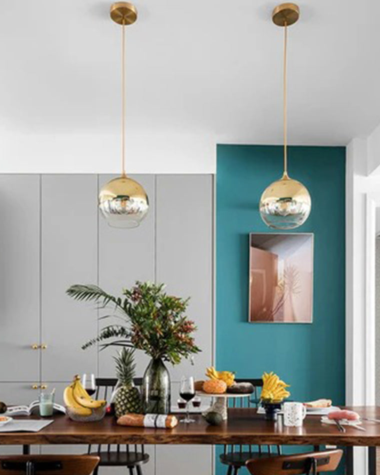 WOMO Lámpara colgante con forma de globo de cristal de colores - WM2500
