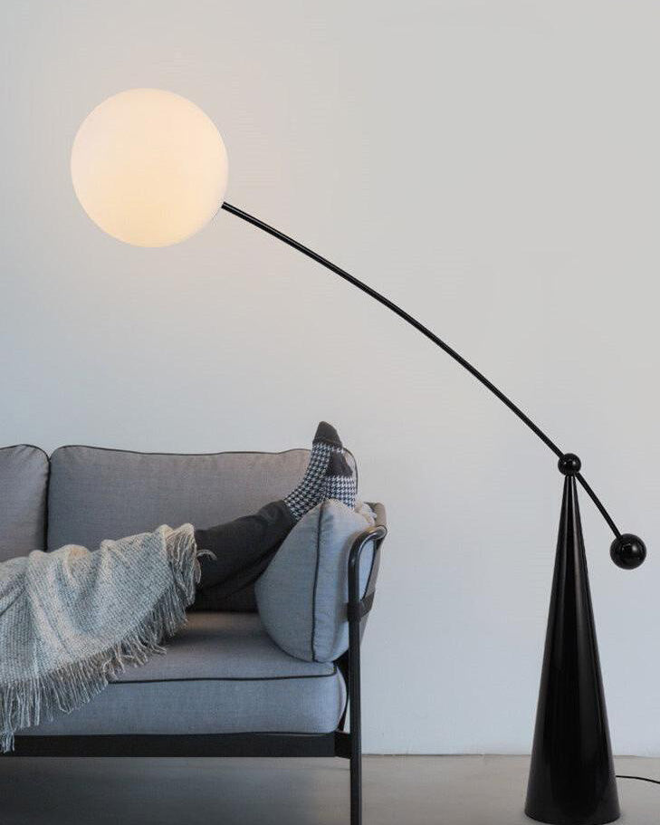 WOMO Cantilever Floor Lamp with Glass Globe - WM7129