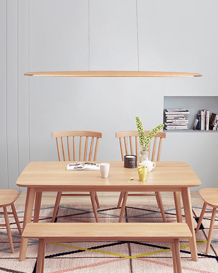 Lámpara colgante lineal LED de madera WOMO-WM2523