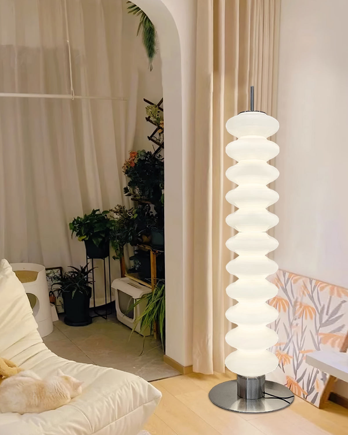 WOMO Stacked Crystal Ball Floor Lamp - WM7127