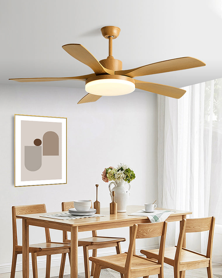 WOMO Ventiladores de techo con luz Escandinava con 5 Aspas - WM5125