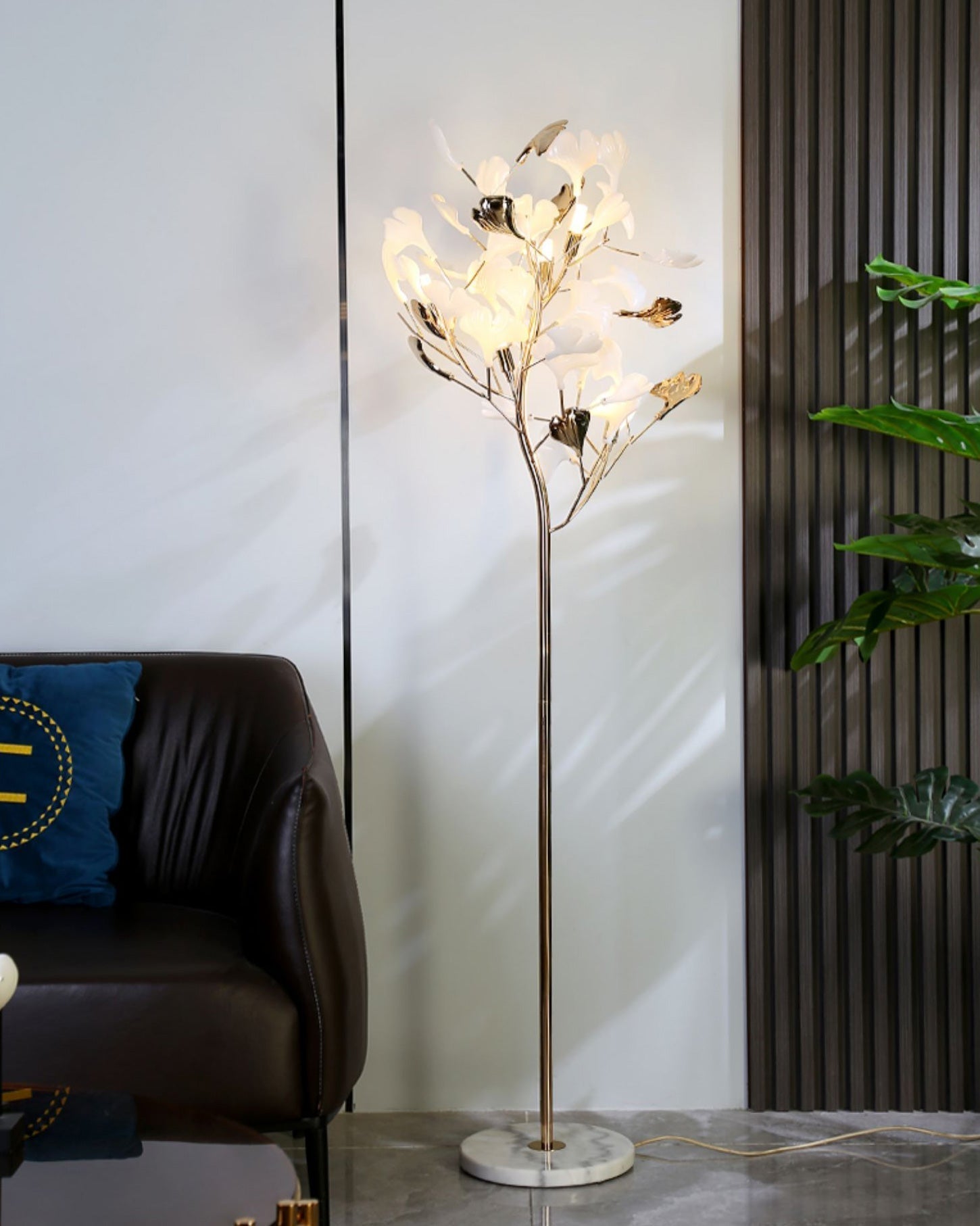 WOMO Ginkgo Tree Shaped Ceramic Floor Lamp - WM7137