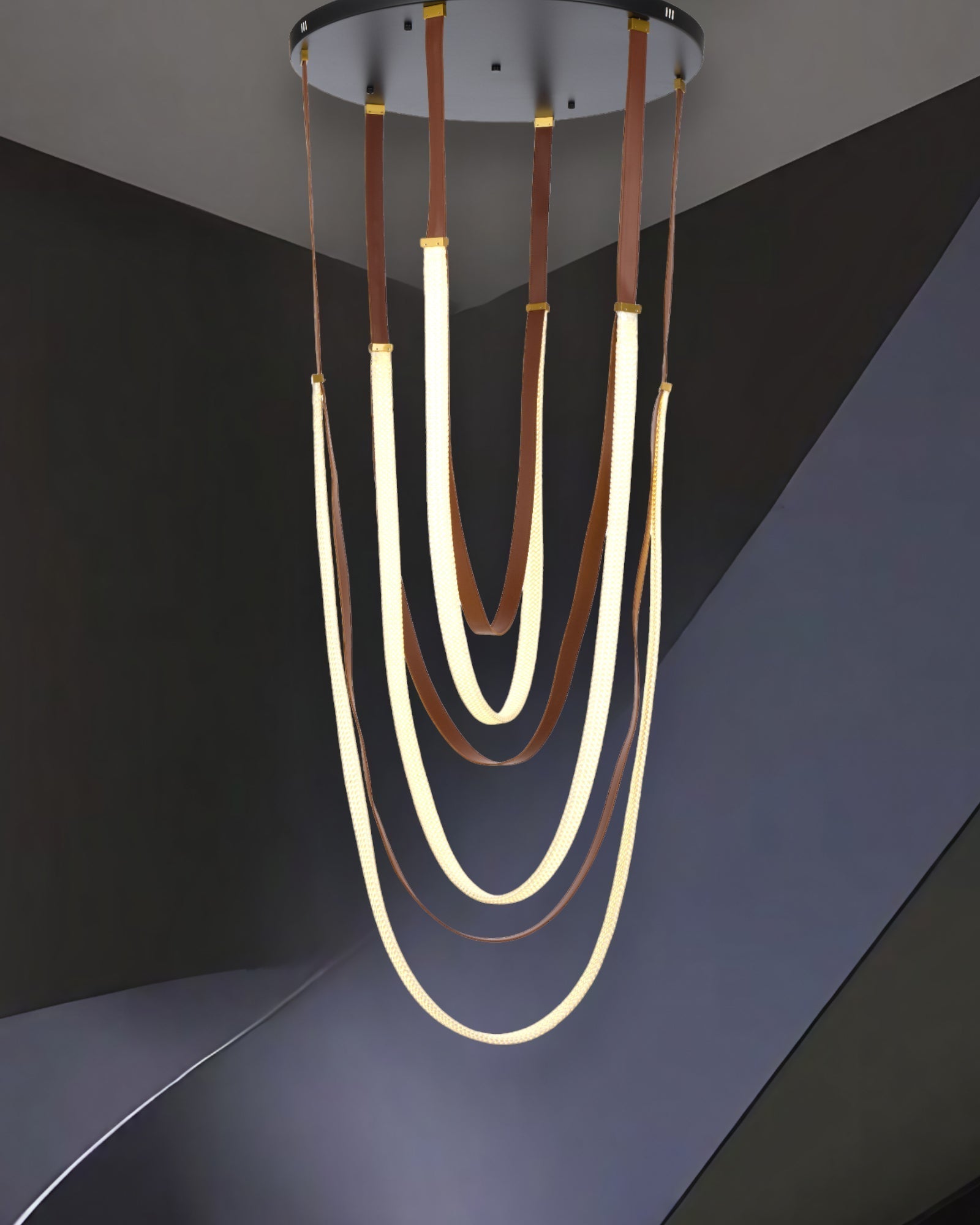 WOMO Leather Ribbon Chandelier - WM2908