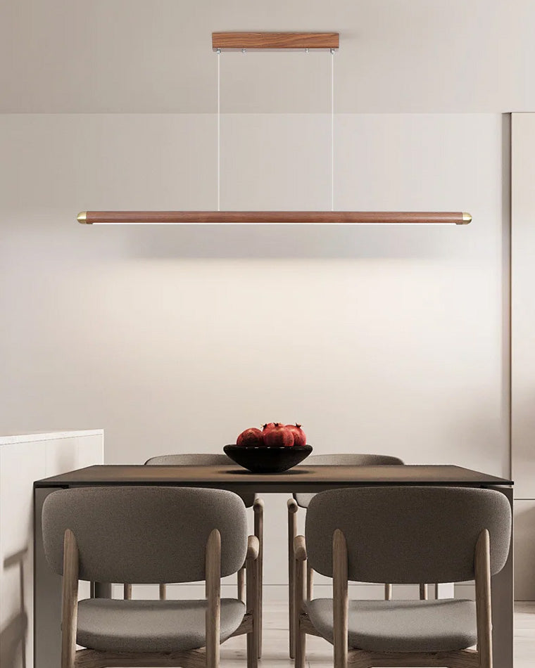 Lámpara colgante lineal LED WOMO color nogal - WM2520