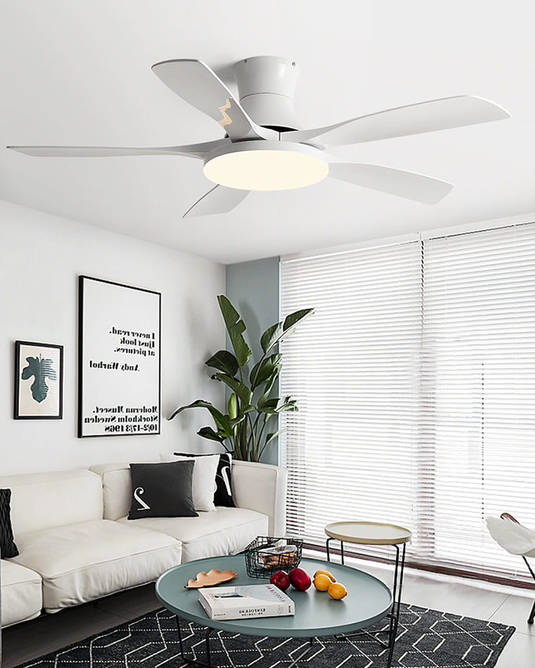 WOMO Ventiladores de techo con luz Moderna con 5 Aspas - WM5126