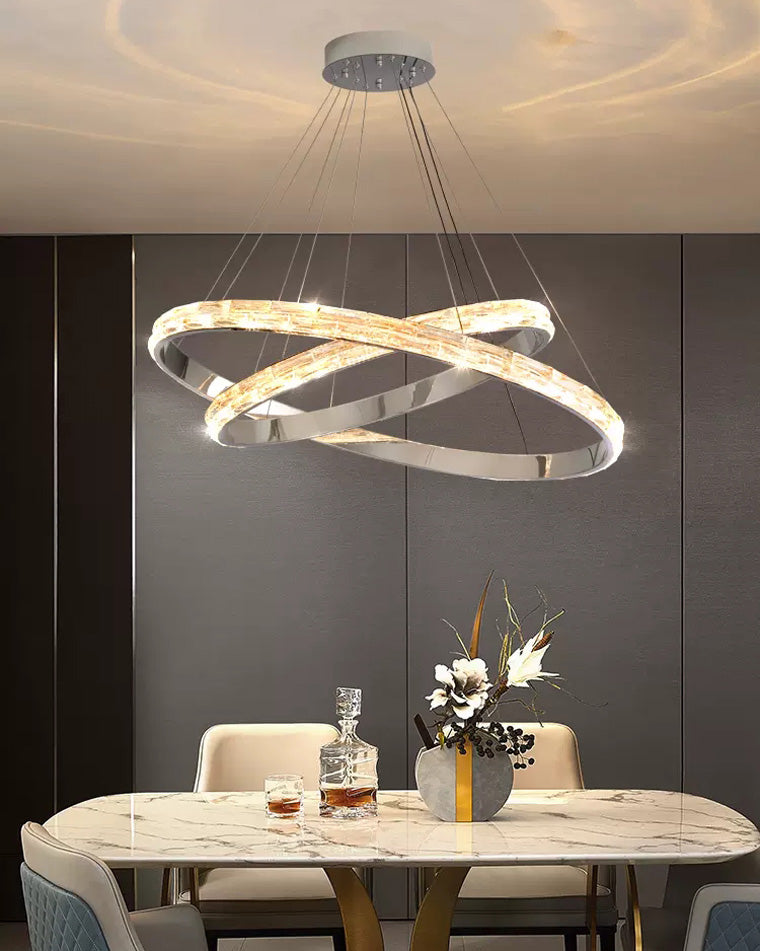 WOMO Lámparas Colgantes LED de Cristal Circular Escalonado - WM2491b