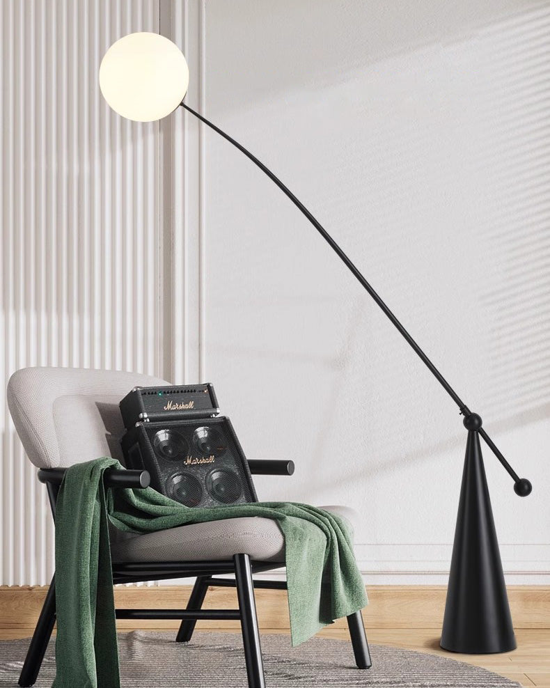 WOMO Cantilever Floor Lamp with Glass Globe - WM7129