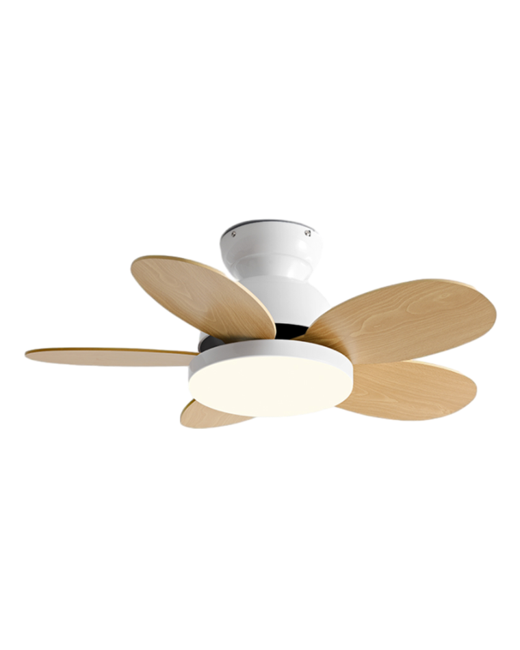 WOMO Scandinavian Wood Ceiling Fans with Light - WM5004
