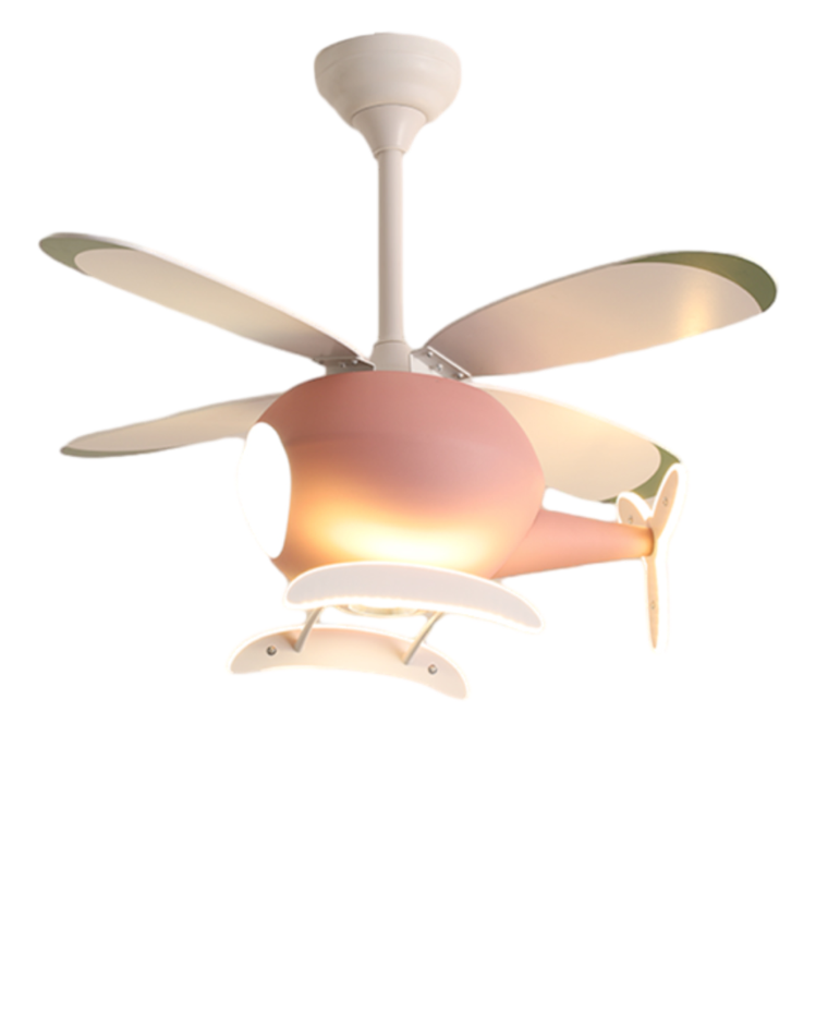 WOMO Ventiladores de techo con luz Avión para Niños - WM5007