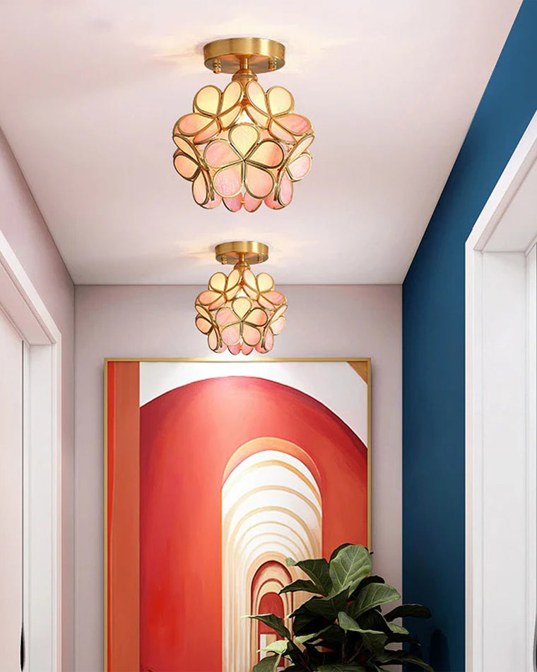 WOMO Tiffany Floral Ceiling Lamp-WM1128