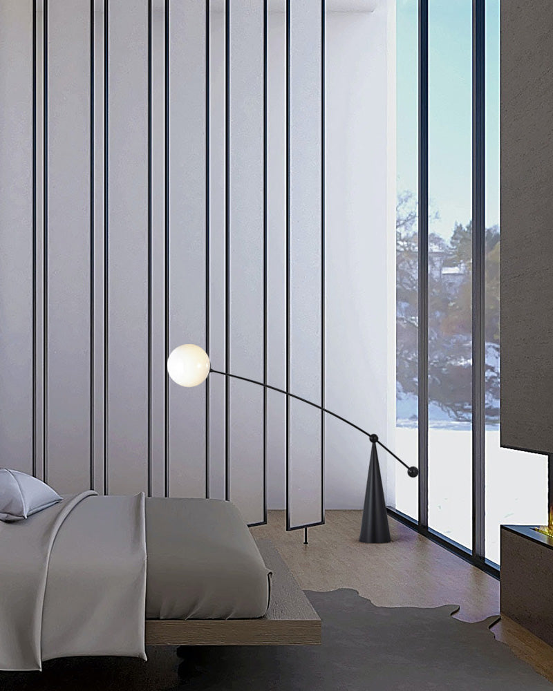WOMO Cantilever Floor Lamp with Glass Globe - WM7129