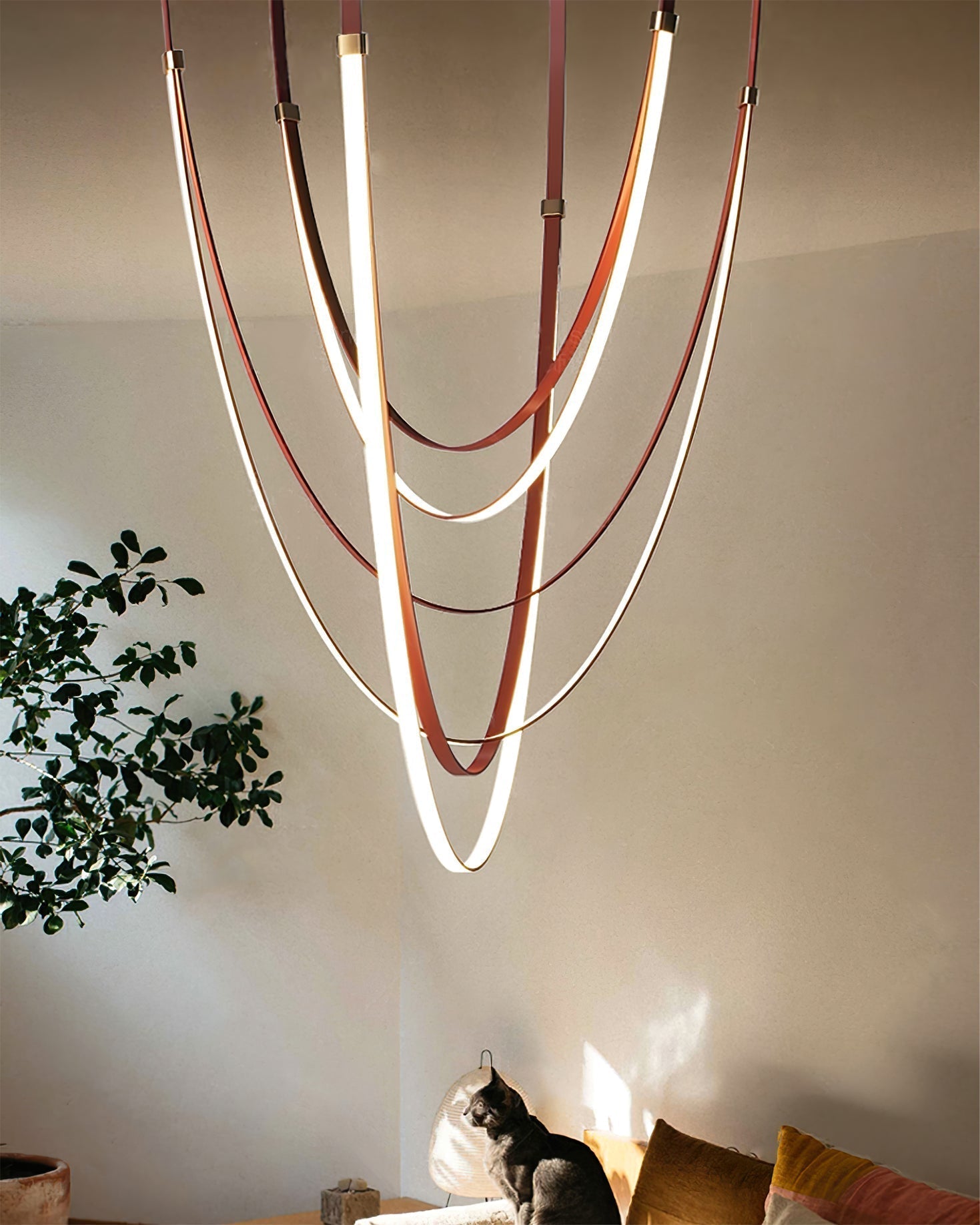 WOMO Leather Ribbon Chandelier - WM2908