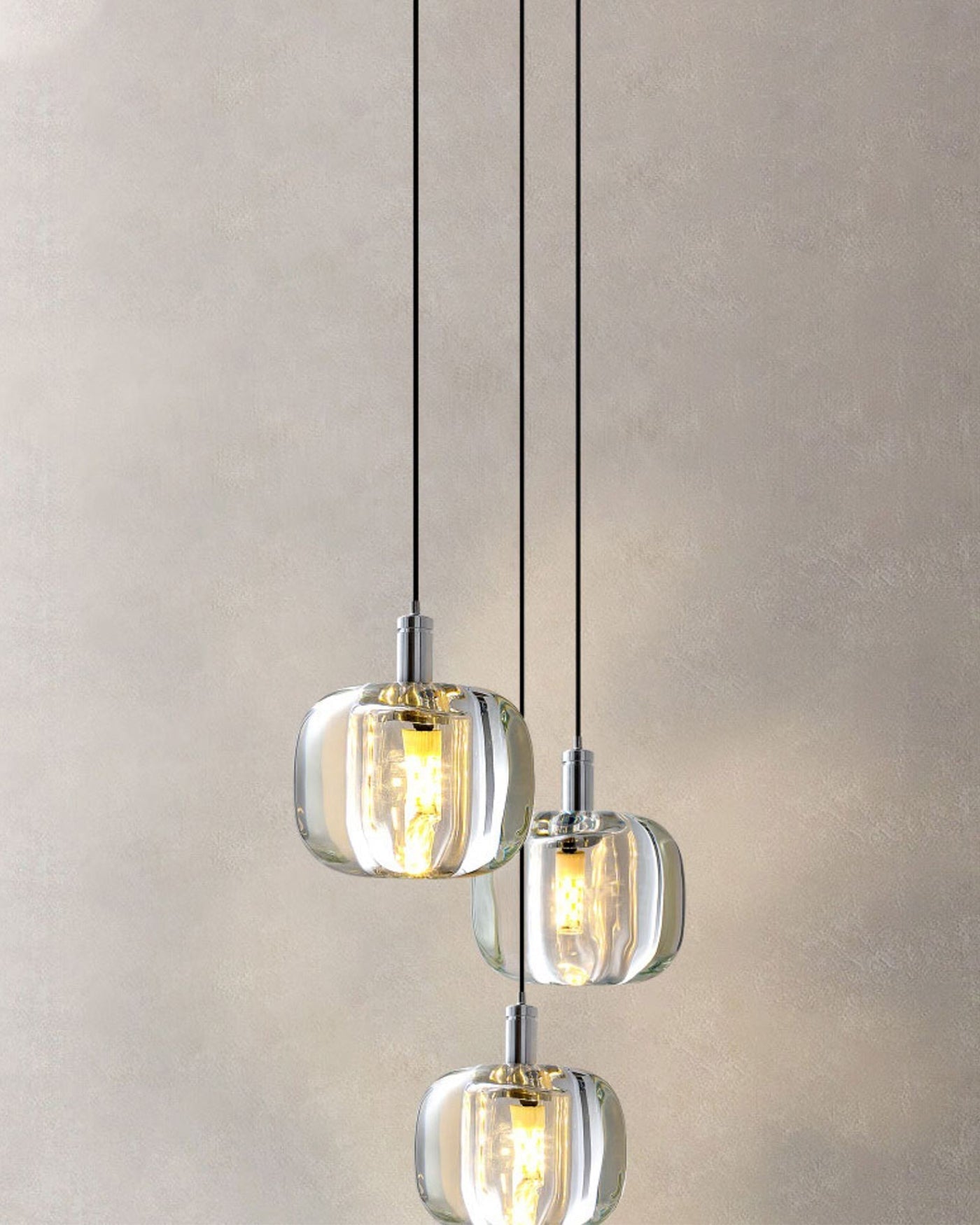 WOMO Lámpara colgante de cristal con cascada - WM2111b