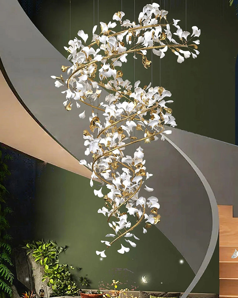 Lámpara de araña en espiral Gingko de WOMO-WM2423