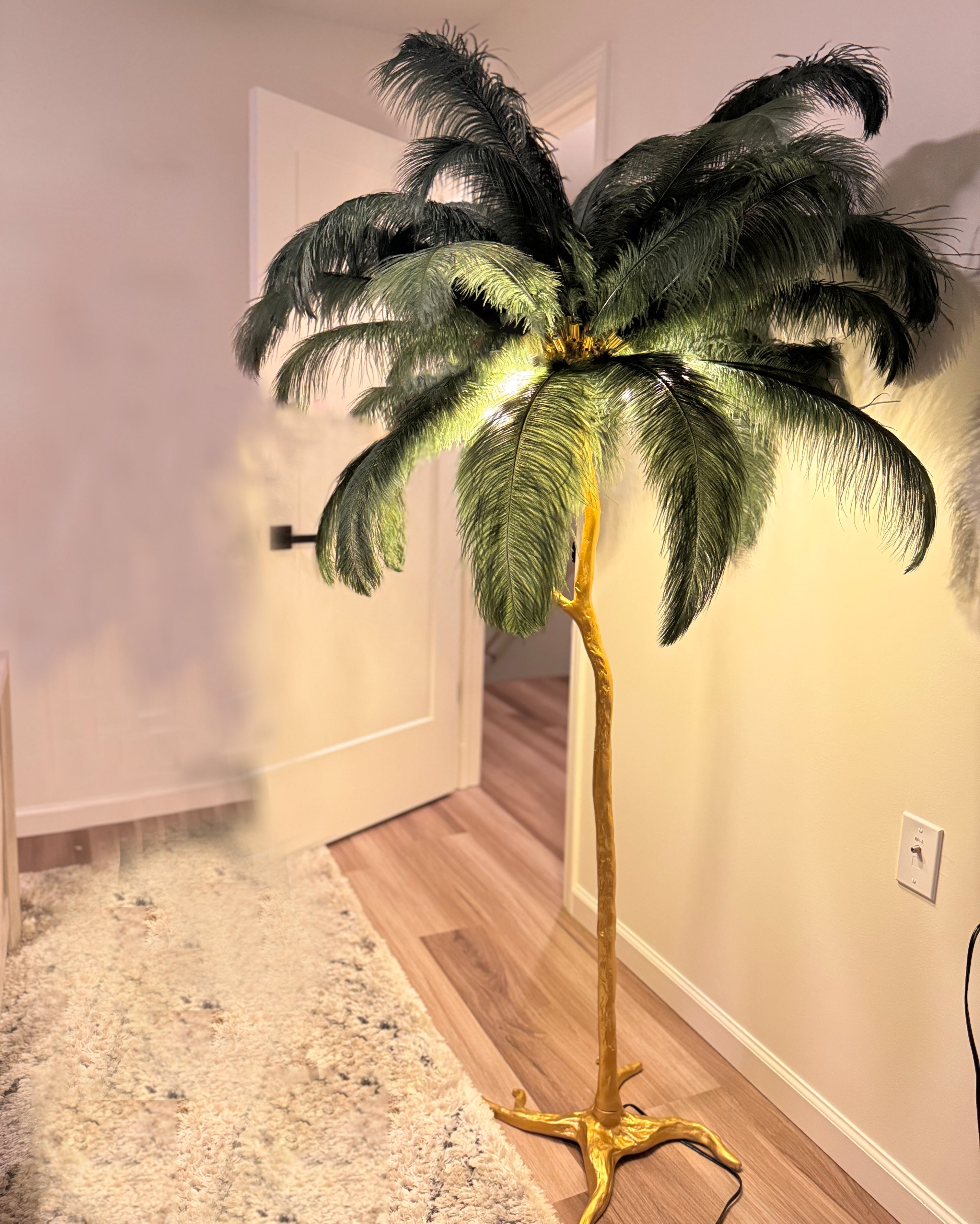 WOMO Lámpara de pie Feather Palm Tree - WM7000