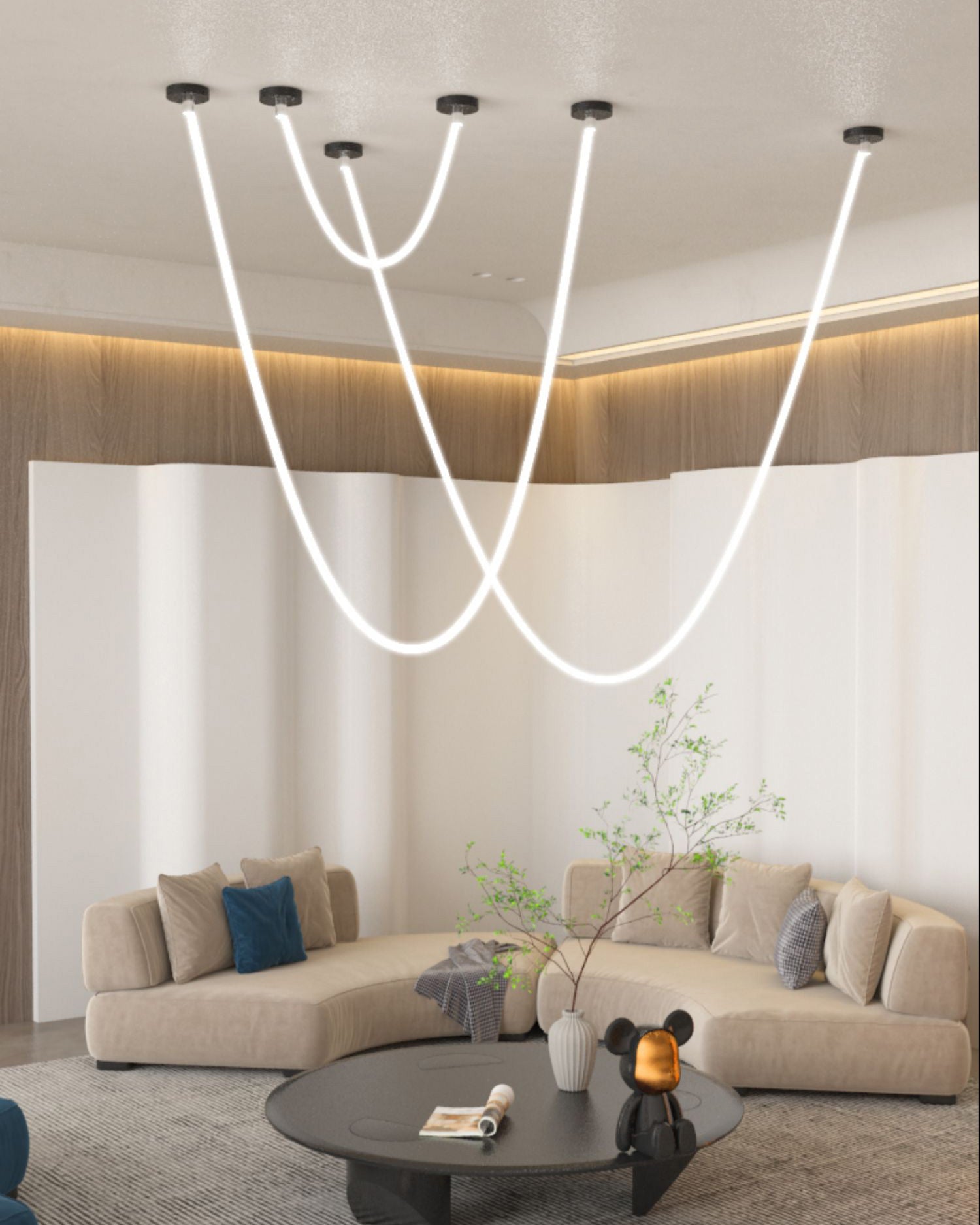 WOMO LED Pendant Lights with Rope - WM2312