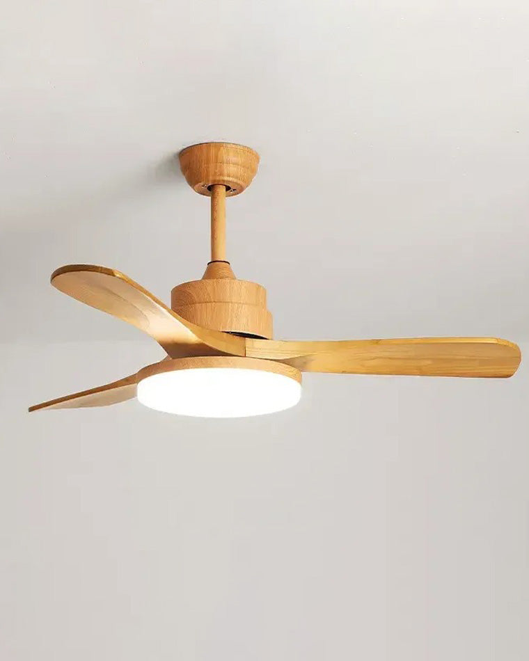 WOMO Ventiladores de techo con luz con 3 Aspas de Madera - WM5090