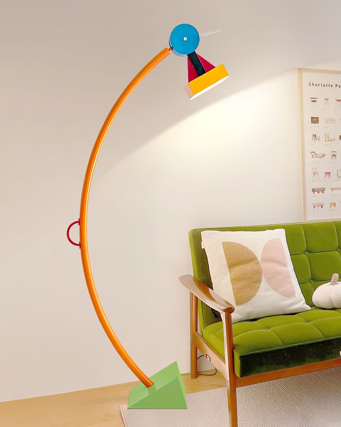 WOMO Lámpara de pie de arco multicolor - WM7104