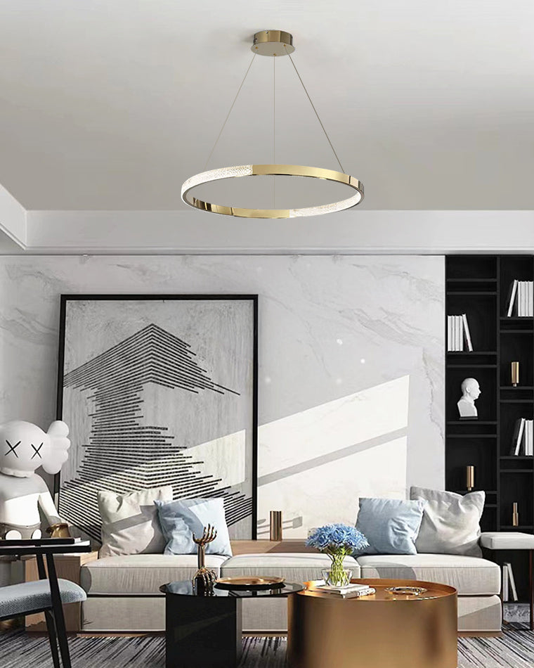 WOMO LED Chandelier with Gold Ring - WM2795