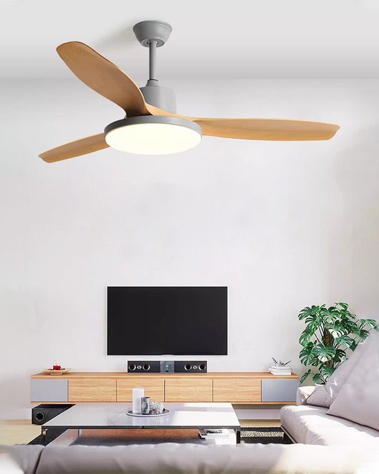 WOMO Ventiladores de techo con luz con 3 Aspas - WM5127