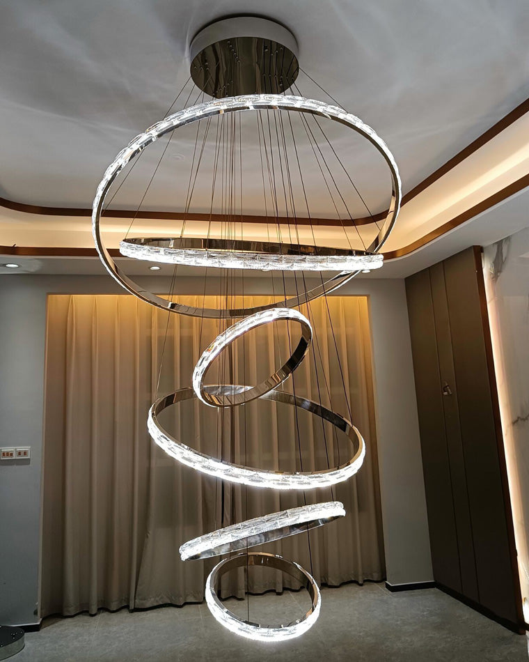 WOMO Lámparas Colgantes LED de Cristal Circular Escalonado - WM2491b
