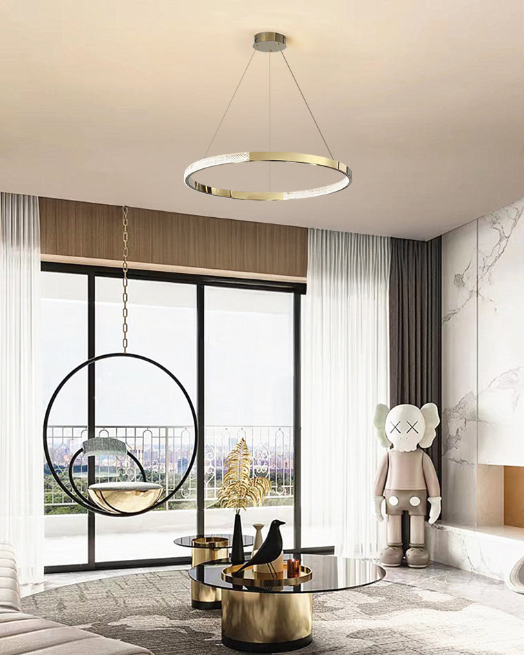 WOMO LED Chandelier with Gold Ring - WM2795