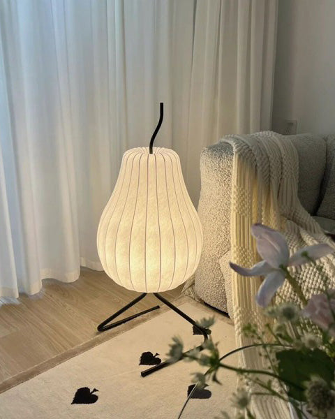 WOMO Pear Shaped Silk Floor Lamp - WM7126