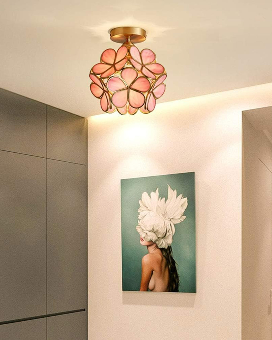 WOMO Tiffany Floral Ceiling Lamp-WM1128