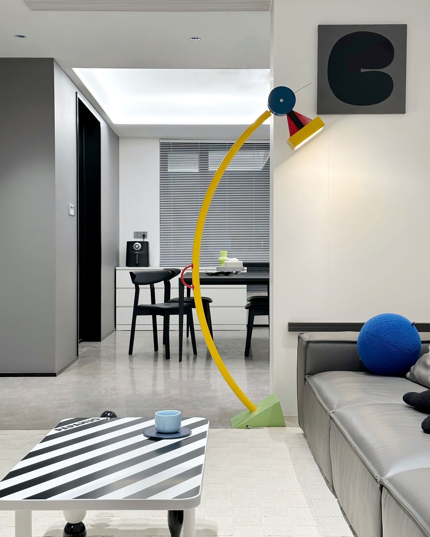 WOMO Lámpara de pie de arco multicolor - WM7104