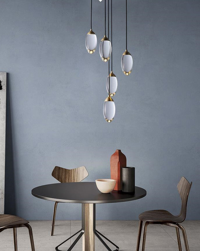 Lámpara colgante WOMO Crystal Raindrop-WM2732
