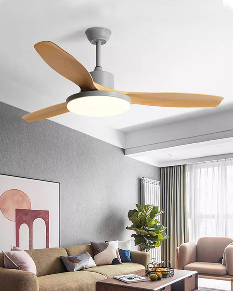 WOMO Ventiladores de techo con luz con 3 Aspas - WM5127