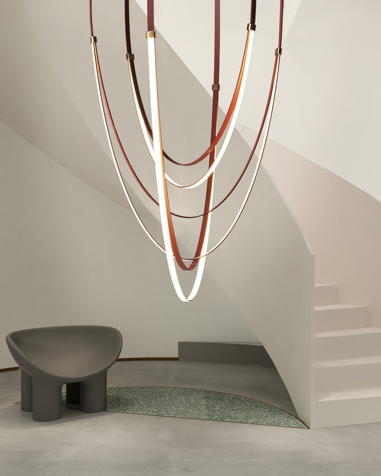 WOMO Leather Ribbon Chandelier - WM2908