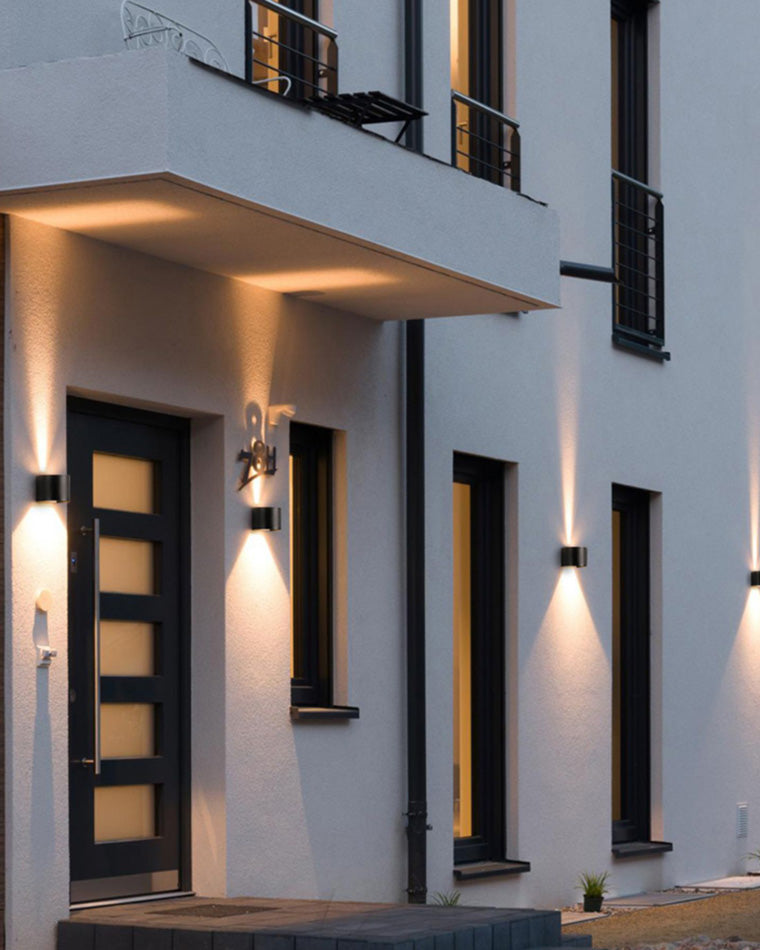 Lámpara de pared exterior WOMO con iluminación ascendente y descendente - WM9062