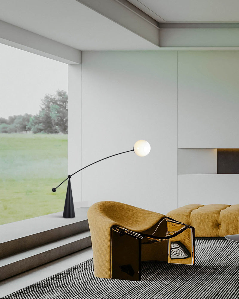 WOMO Cantilever Floor Lamp with Glass Globe - WM7129