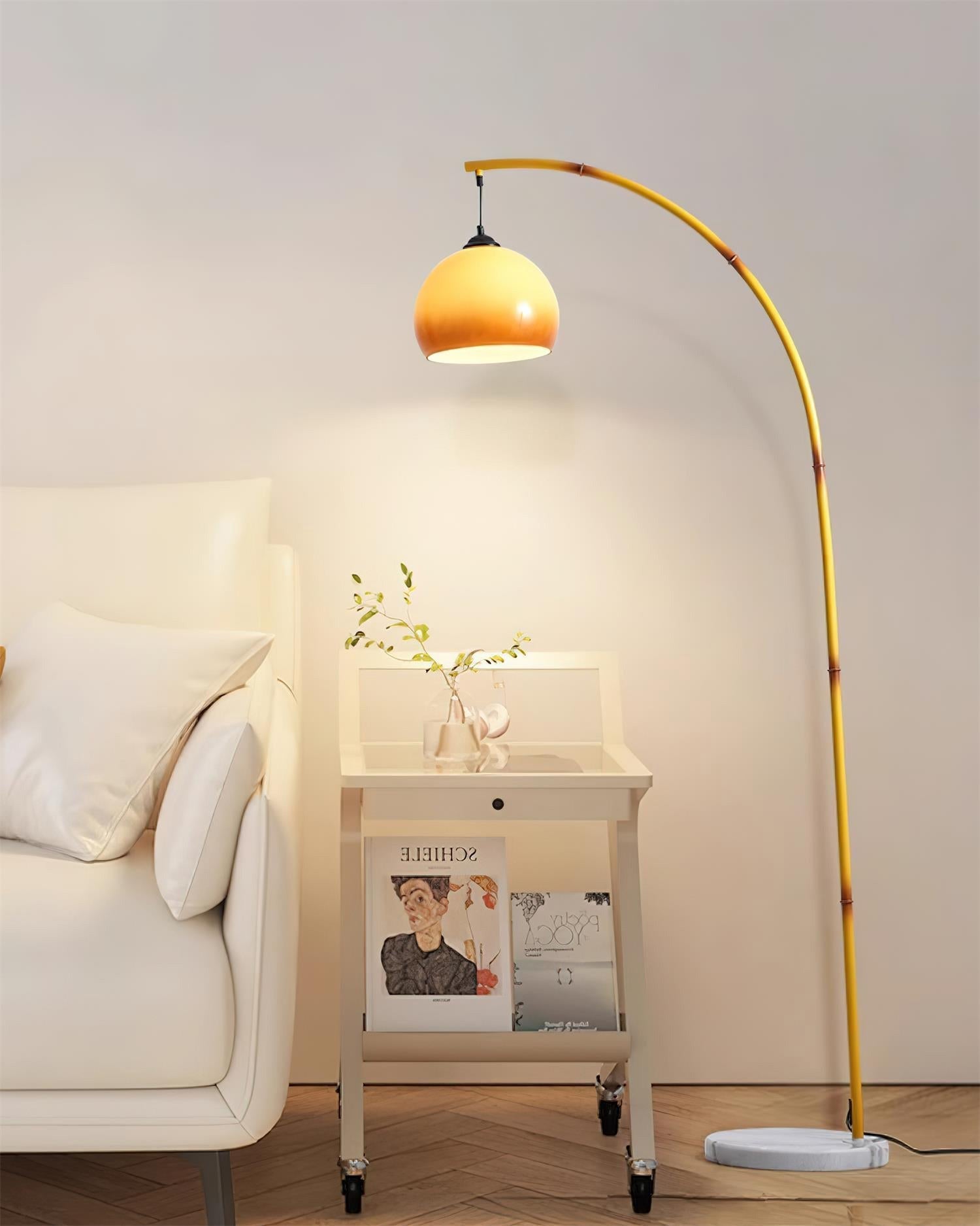 WOMO Arc Hanging Floor Lamp Bamboo - WM7133