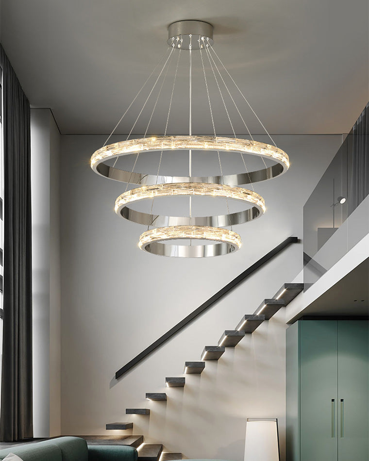 WOMO Lámparas Colgantes LED de Cristal Circular Escalonado - WM2491b