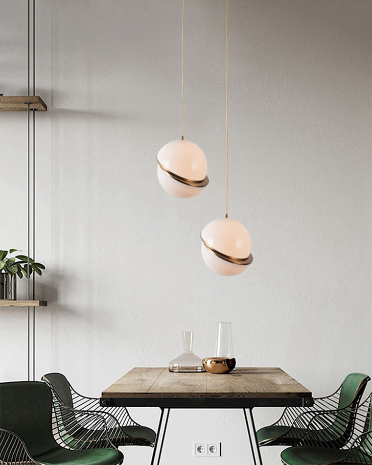 WOMO Carved Glass Globe Pendant Light - WM2679