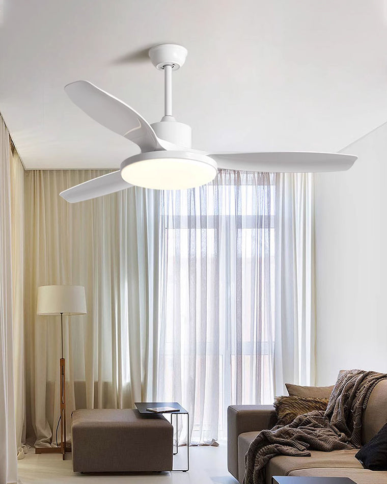 WOMO Ventiladores de techo con luz con 3 Aspas - WM5127