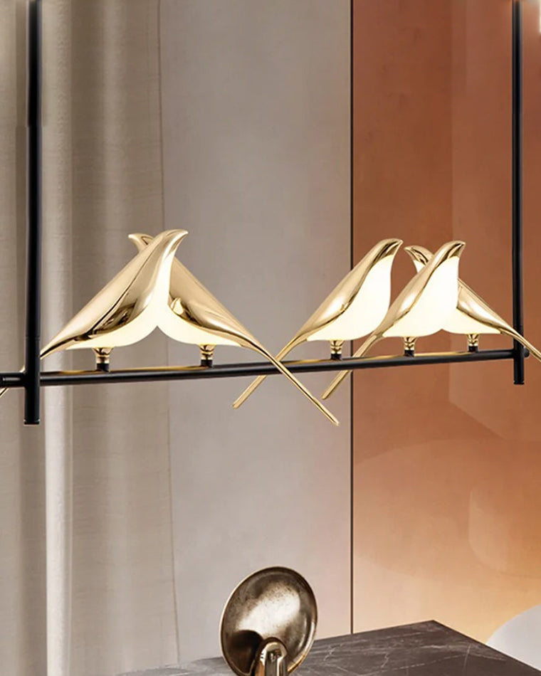 Lámpara de araña lineal WOMO Gold Bird-WM2512b
