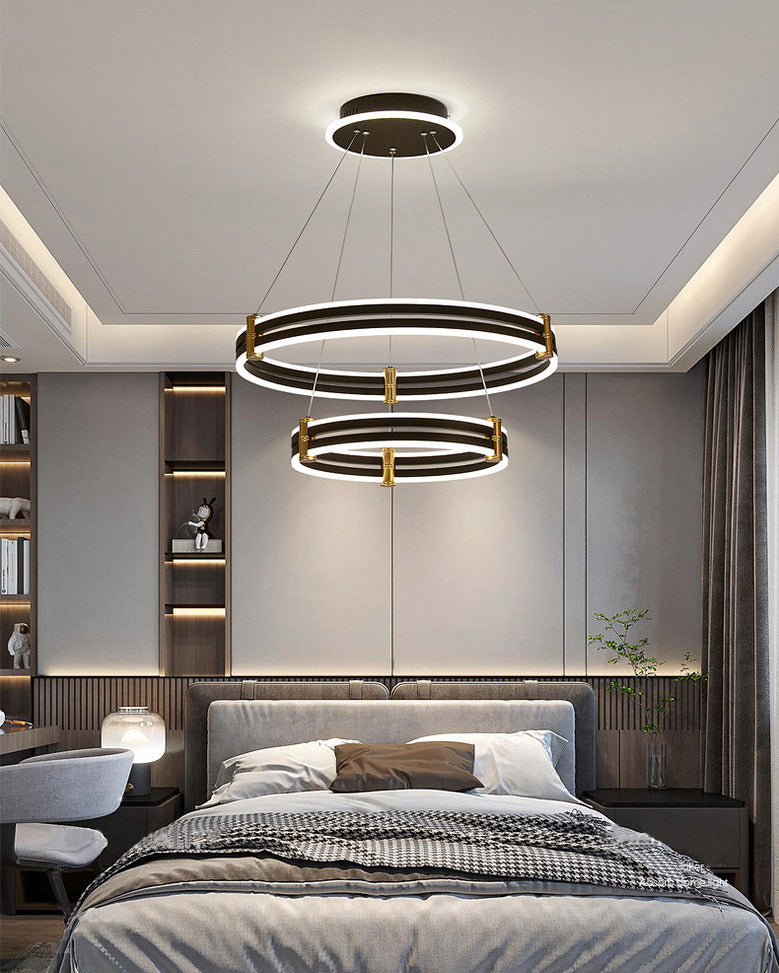 WOMO Stepped Black Rings Pendant Lights-WM2172